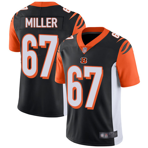 Cincinnati Bengals Limited Black Men John Miller Home Jersey NFL Footballl 67 Vapor Untouchable